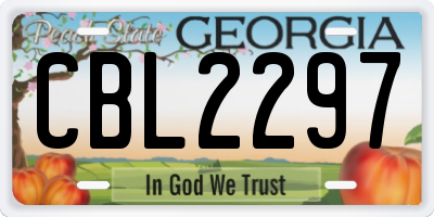 GA license plate CBL2297