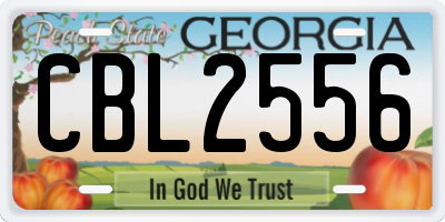 GA license plate CBL2556