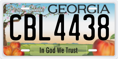 GA license plate CBL4438