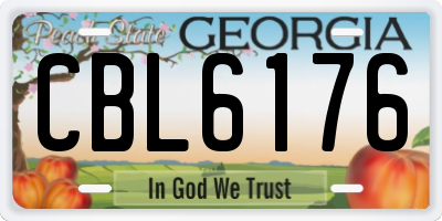 GA license plate CBL6176