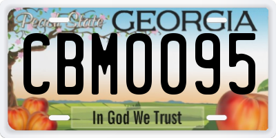 GA license plate CBM0095