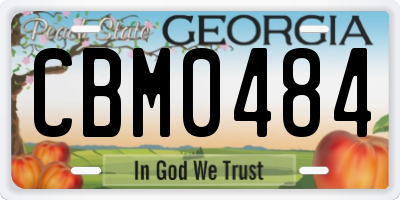 GA license plate CBM0484