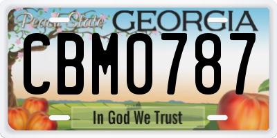 GA license plate CBM0787