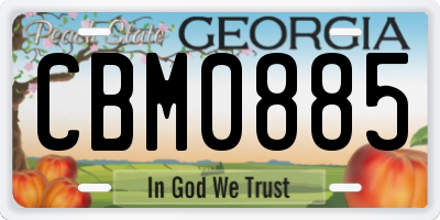 GA license plate CBM0885
