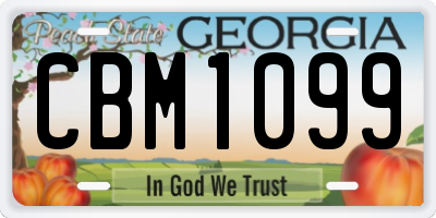 GA license plate CBM1099