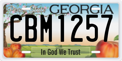 GA license plate CBM1257