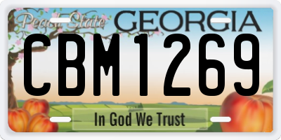 GA license plate CBM1269