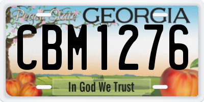GA license plate CBM1276