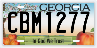 GA license plate CBM1277