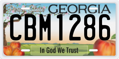 GA license plate CBM1286