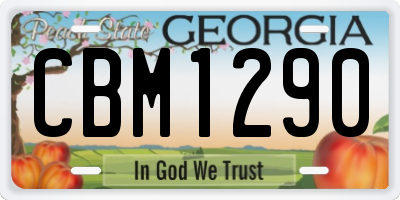 GA license plate CBM1290