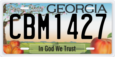 GA license plate CBM1427
