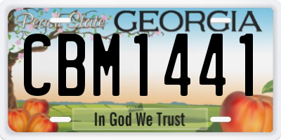 GA license plate CBM1441