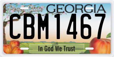 GA license plate CBM1467