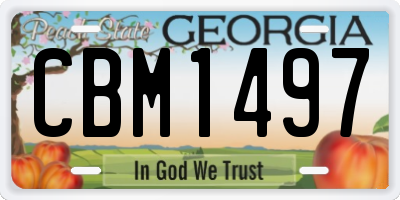 GA license plate CBM1497