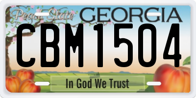 GA license plate CBM1504