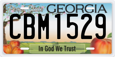 GA license plate CBM1529