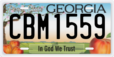 GA license plate CBM1559