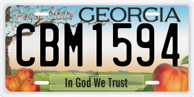 GA license plate CBM1594