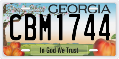 GA license plate CBM1744