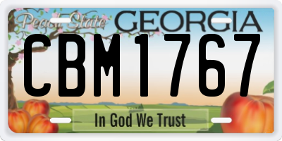 GA license plate CBM1767