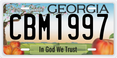 GA license plate CBM1997