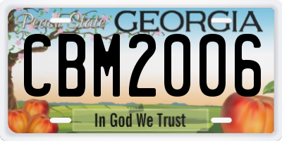 GA license plate CBM2006