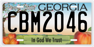 GA license plate CBM2046