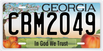 GA license plate CBM2049