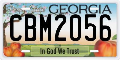 GA license plate CBM2056
