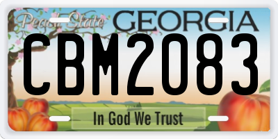 GA license plate CBM2083