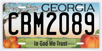 GA license plate CBM2089