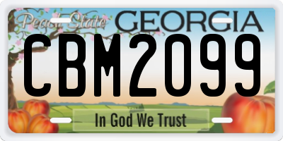 GA license plate CBM2099