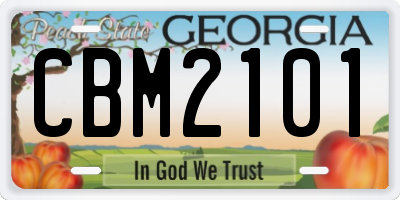 GA license plate CBM2101