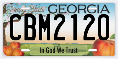 GA license plate CBM2120