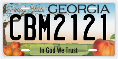 GA license plate CBM2121