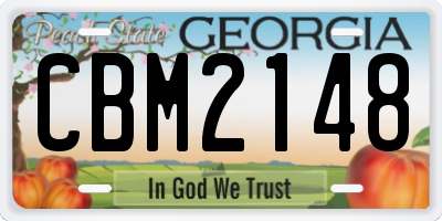 GA license plate CBM2148