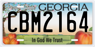 GA license plate CBM2164