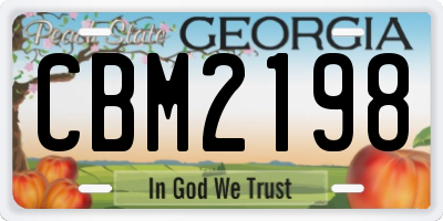 GA license plate CBM2198