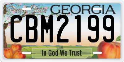 GA license plate CBM2199