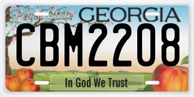 GA license plate CBM2208