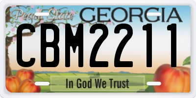 GA license plate CBM2211