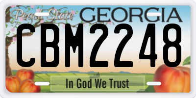 GA license plate CBM2248