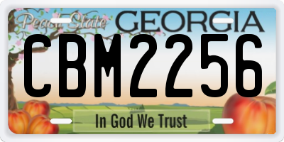 GA license plate CBM2256