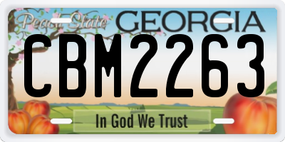 GA license plate CBM2263