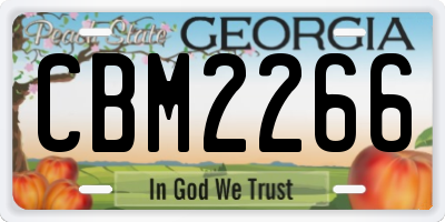 GA license plate CBM2266