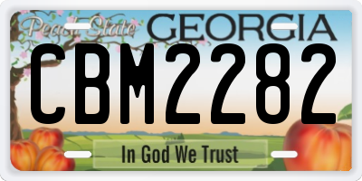 GA license plate CBM2282