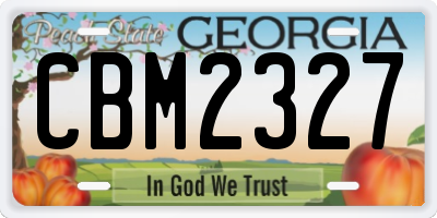 GA license plate CBM2327