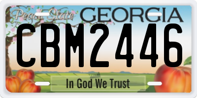GA license plate CBM2446
