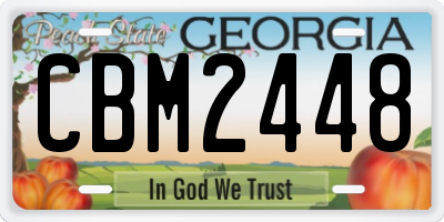 GA license plate CBM2448